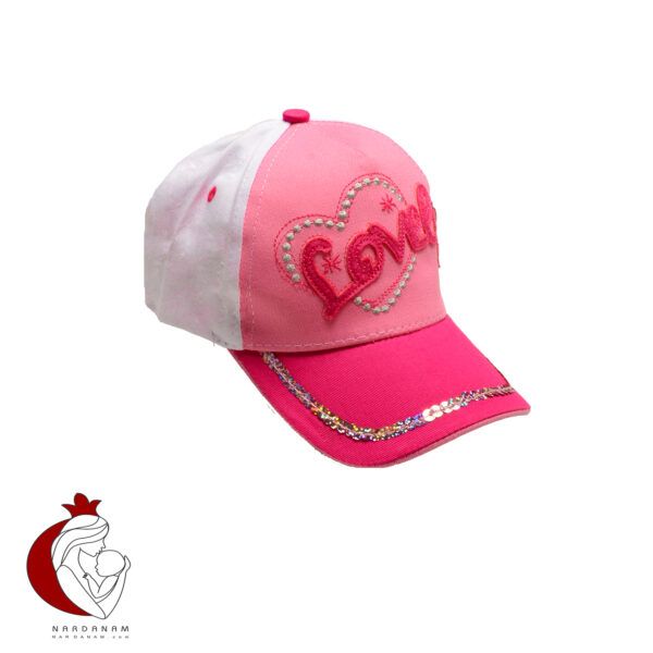 کلاه کپ دخترانه طرح لاو Tidi kidy مناسب برای 3 تا 7 سال
